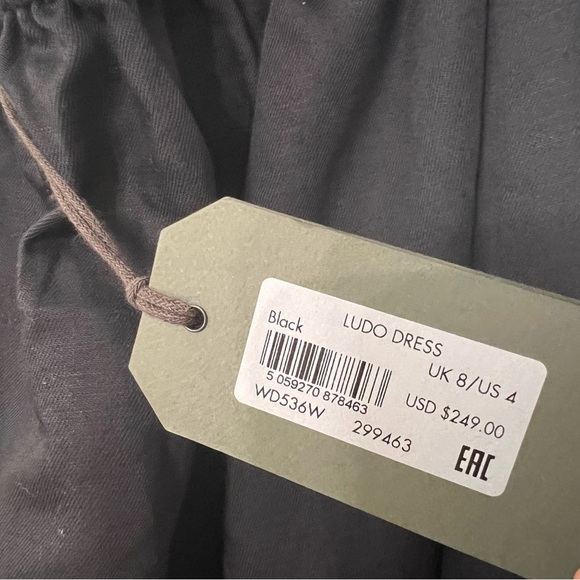 All Saints Women’s Ludo Cutout Halter Maxi Dress Black US 4 NWT Quiet Luxury - Picture 7 of 8